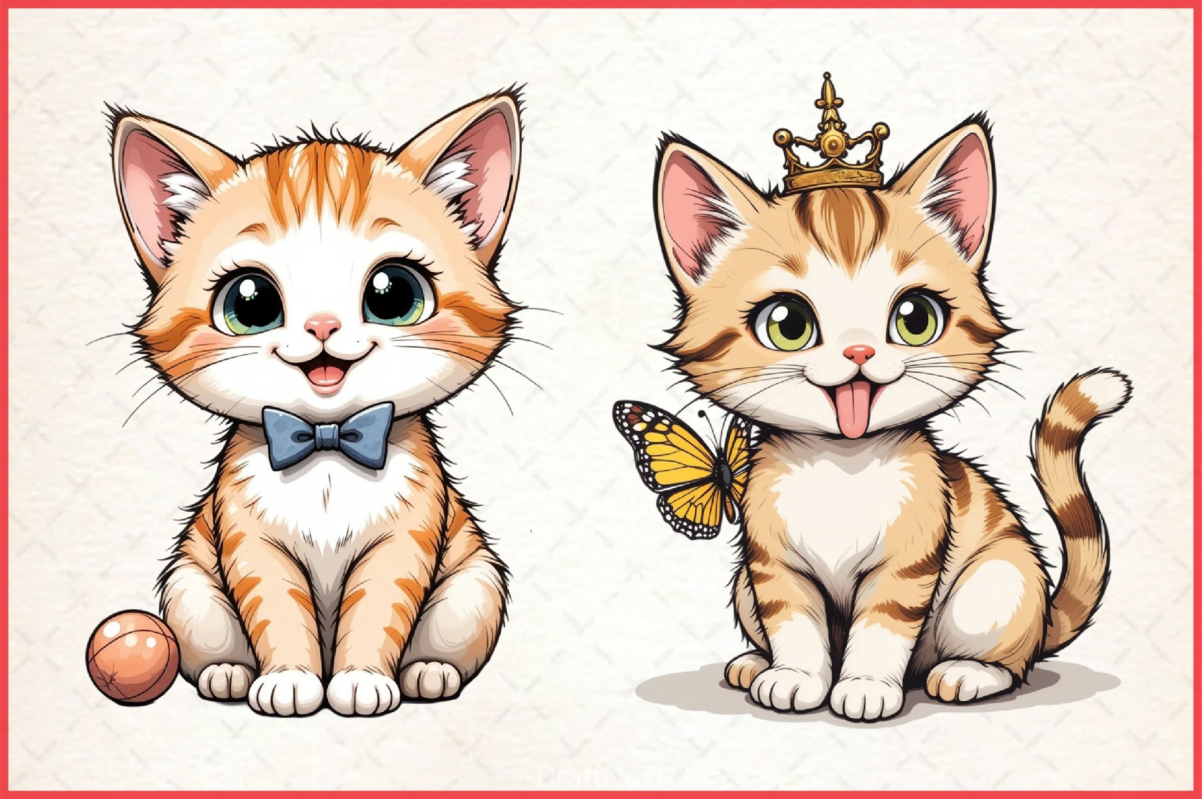 Funny Cats Clipart Bundle - CraftNest - Digital Crafting and Art