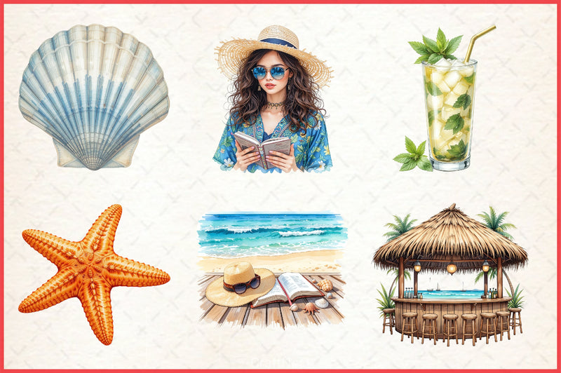 Summer Reading Clipart Bundle - CraftNest - Digital Crafting and Art