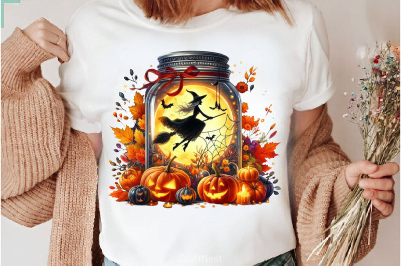 Halloween Jar Witch Clipart Bundle - CraftNest - Digital Crafting and Art