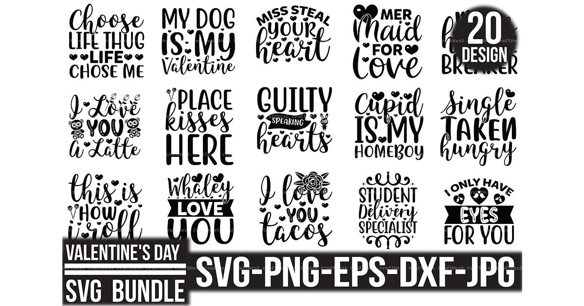Valentine's Day SVG Design Bundle 1