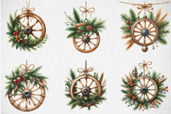 Christmas Wagon Wheel Ornament Clipart Bundle - CraftNest - Digital Crafting and Art