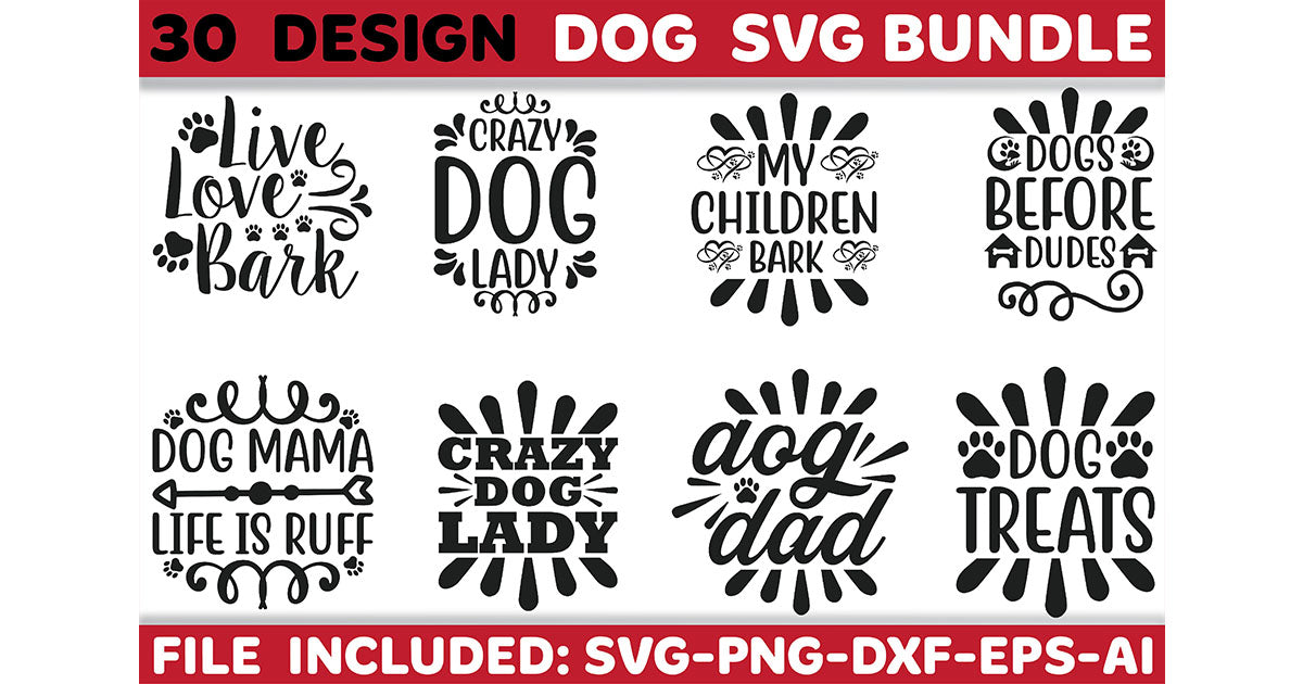 Dog SVG Bundle 5 - CraftNest - Digital Crafting and Art