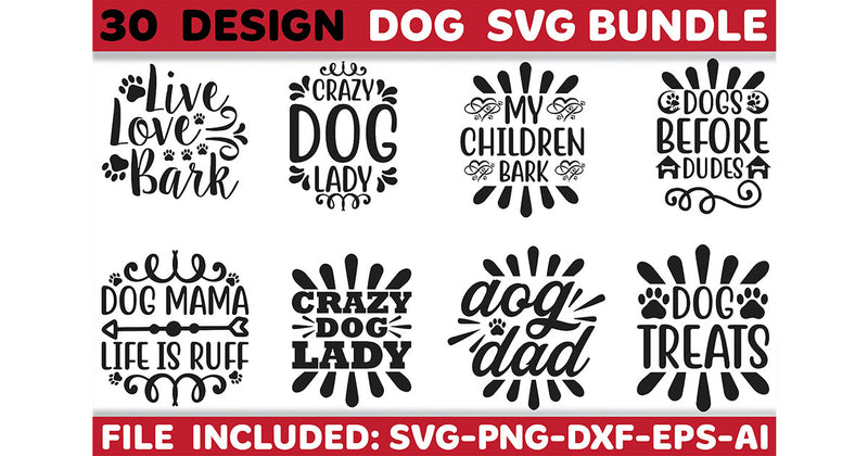 Dog SVG Bundle 5 - CraftNest - Digital Crafting and Art