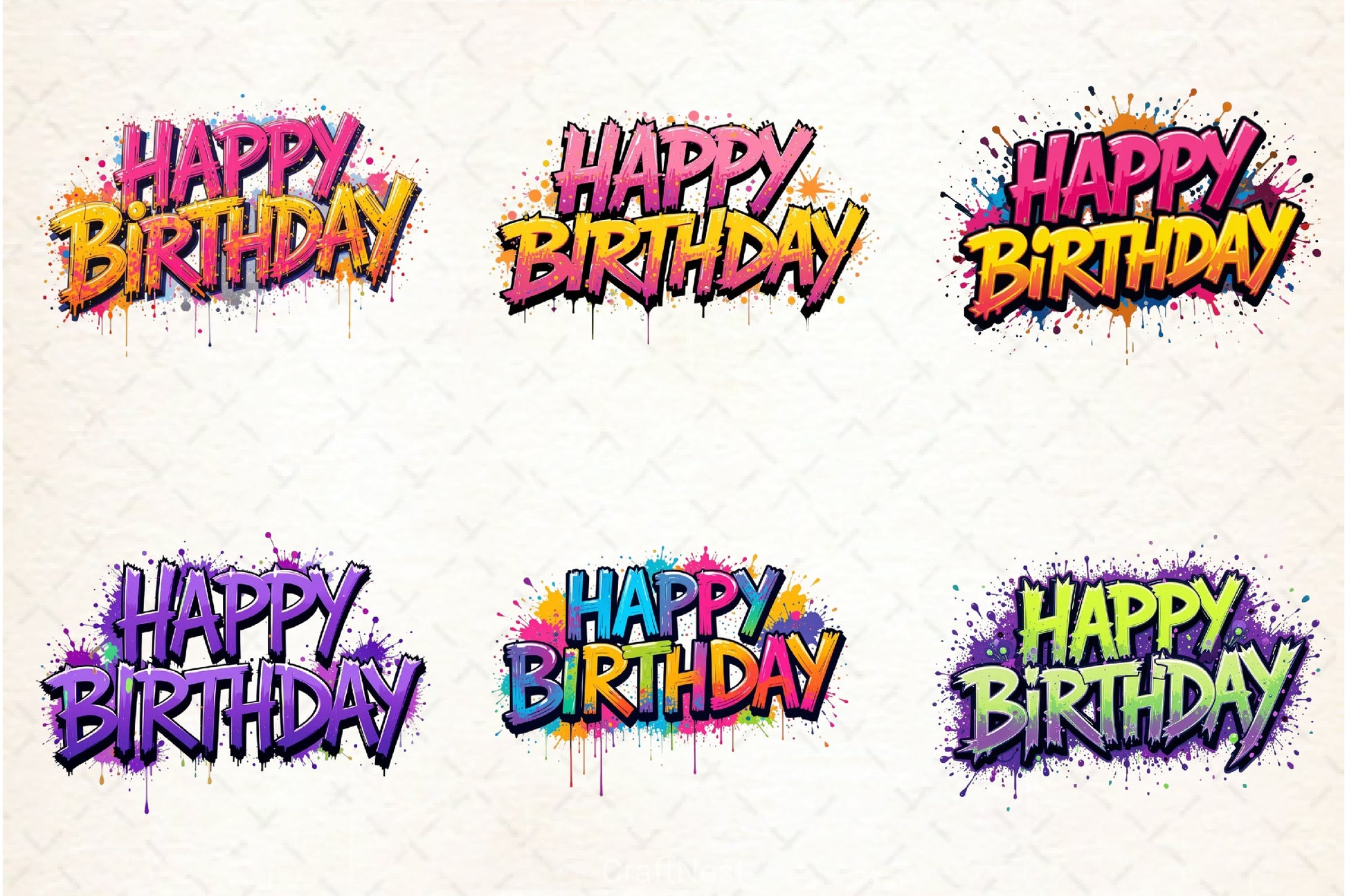 Happy Birthday Clipart Bundle - CraftNest - Digital Crafting and Art