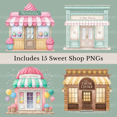 Village Shops Sweet Treats Clipart Bundle - CraftNest - Digital Crafting and Art