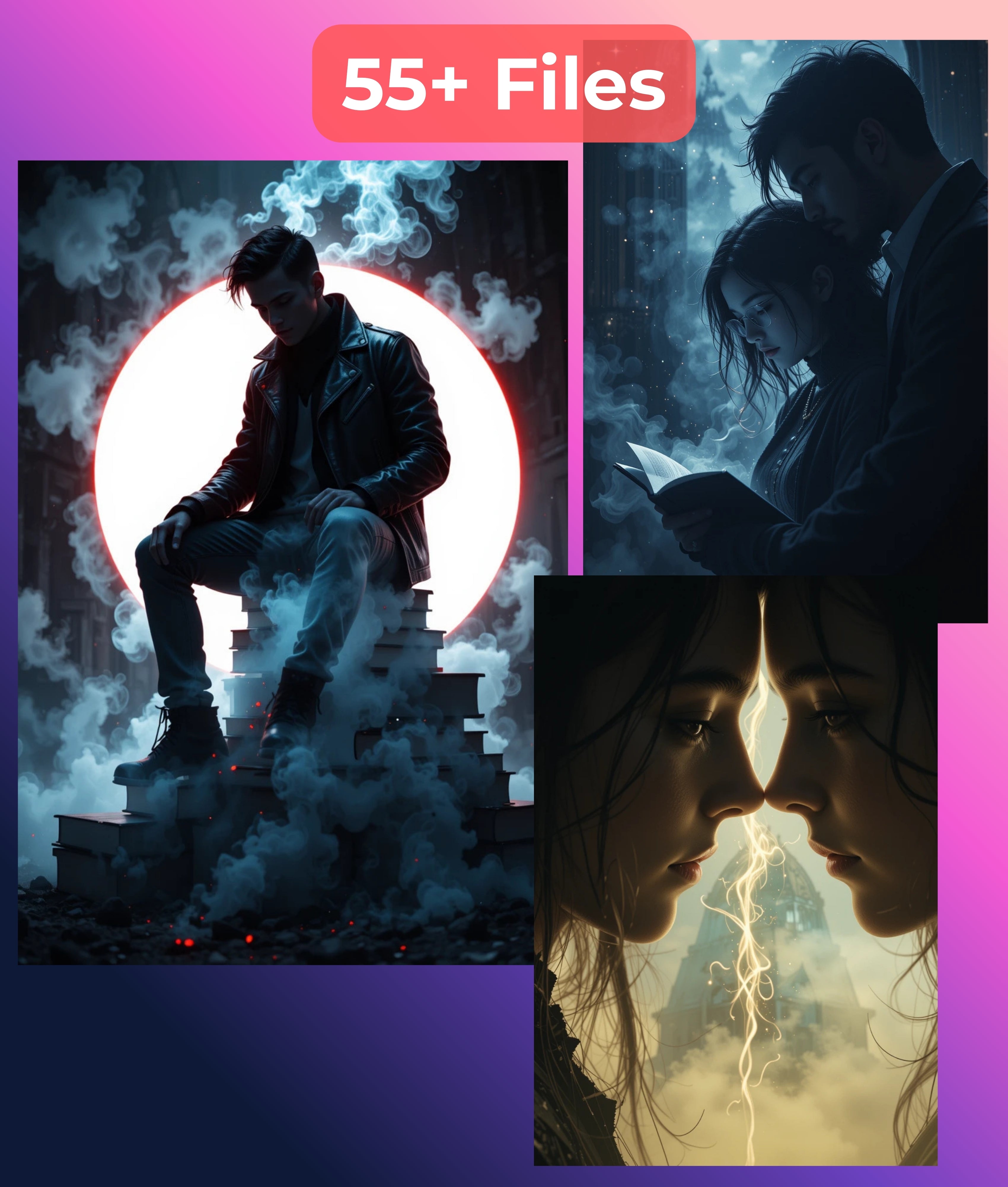 Dark Romance Kindle Case Inserts Clipart Bundle