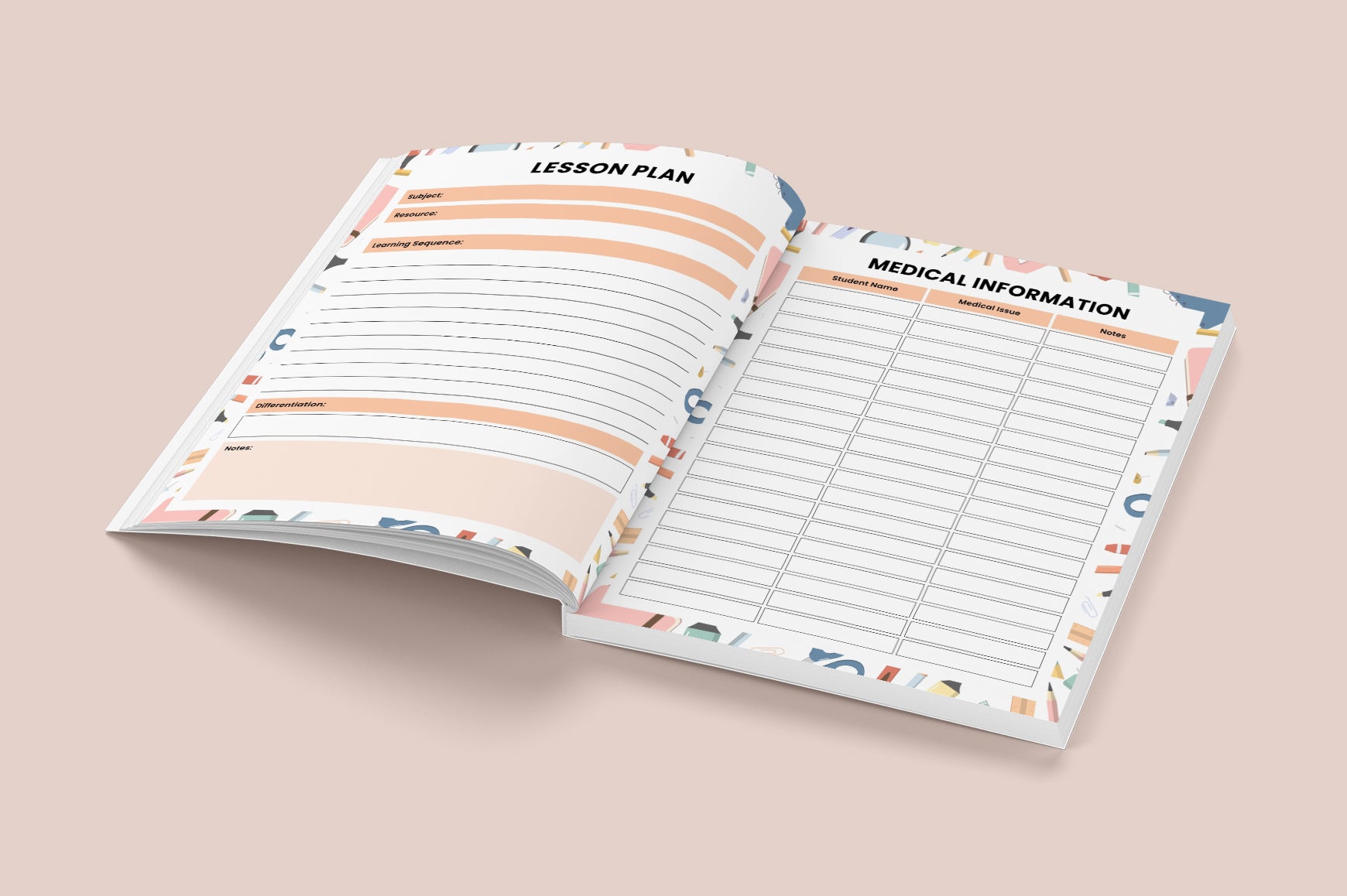 Teacher Lesson Planning Binder Planner