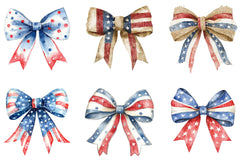 4th of July Bow Clipart - CraftNest - Digital Crafting and Art