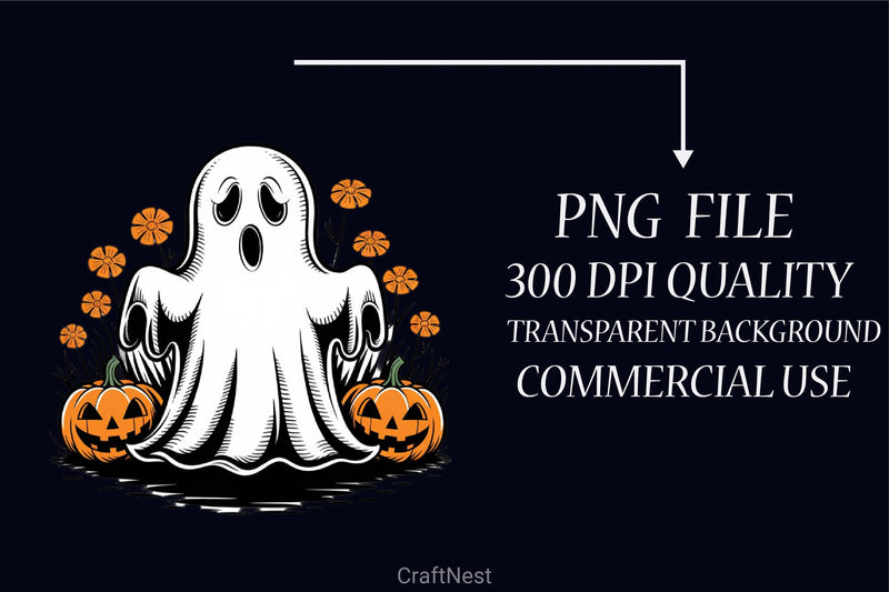 Halloween Ghost Clipart Bundle 10 - CraftNest - Digital Crafting and Art