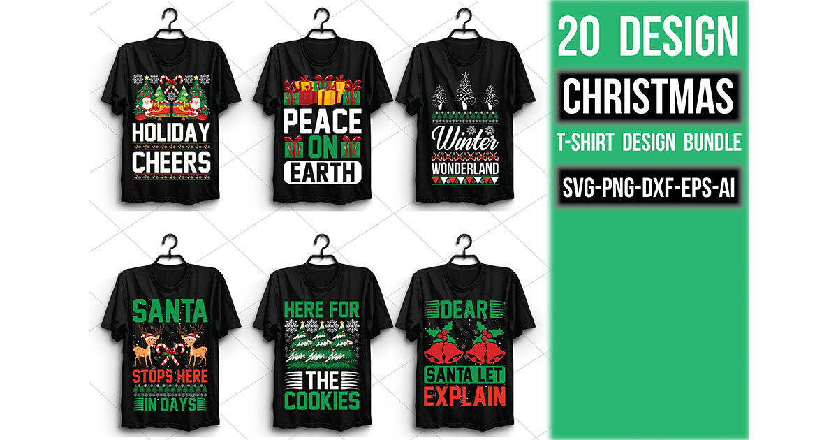 Christmas T Shirt Bundle 18 - CraftNest - Digital Crafting and Art