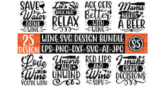 Wine SVG Bundle 1 - CraftNest - Digital Crafting and Art