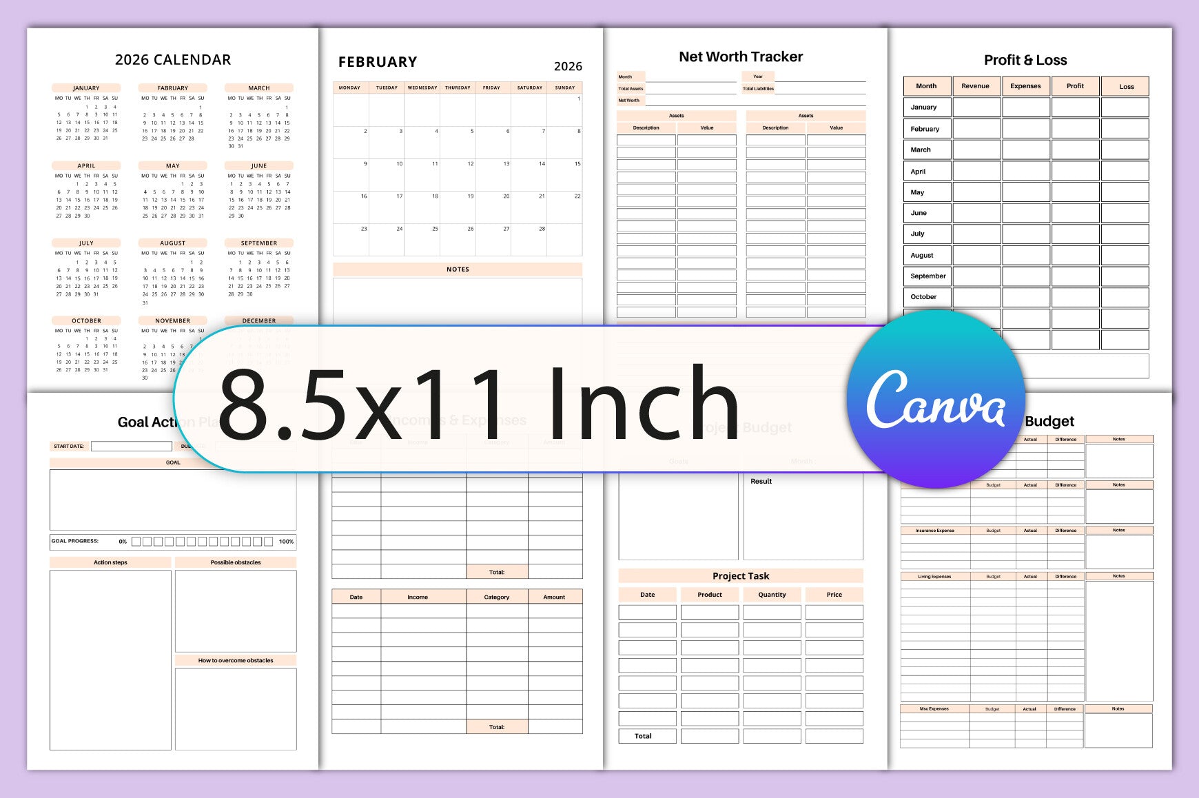 Editable Budget Planner