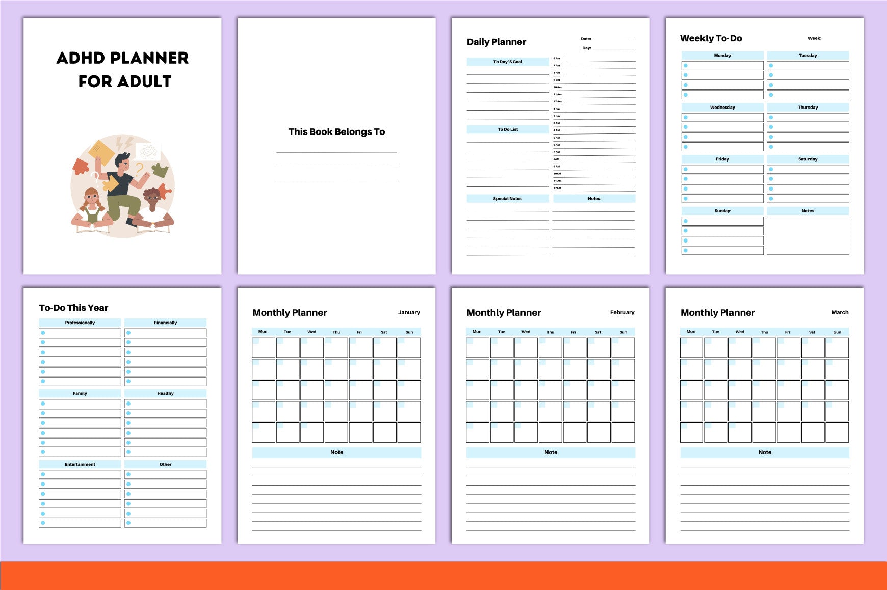 ADHD Adult Planner