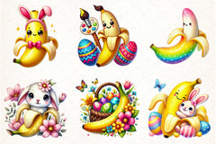 Easter Banana Clipart Bundle - CraftNest - Digital Crafting and Art