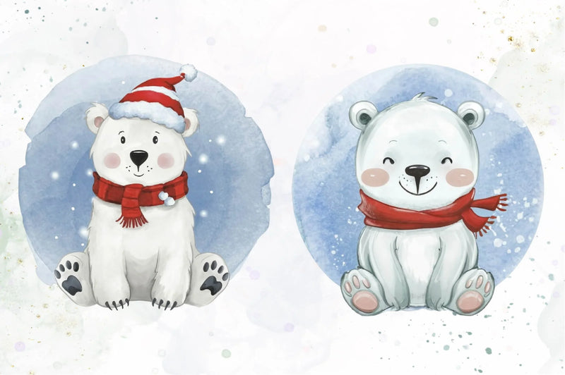 Christmas Polar Bear Clipart Bundle 3 - CraftNest - Digital Crafting and Art