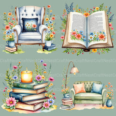 Whimsical Books Clipart Bundle - CraftNest - Digital Crafting and Art