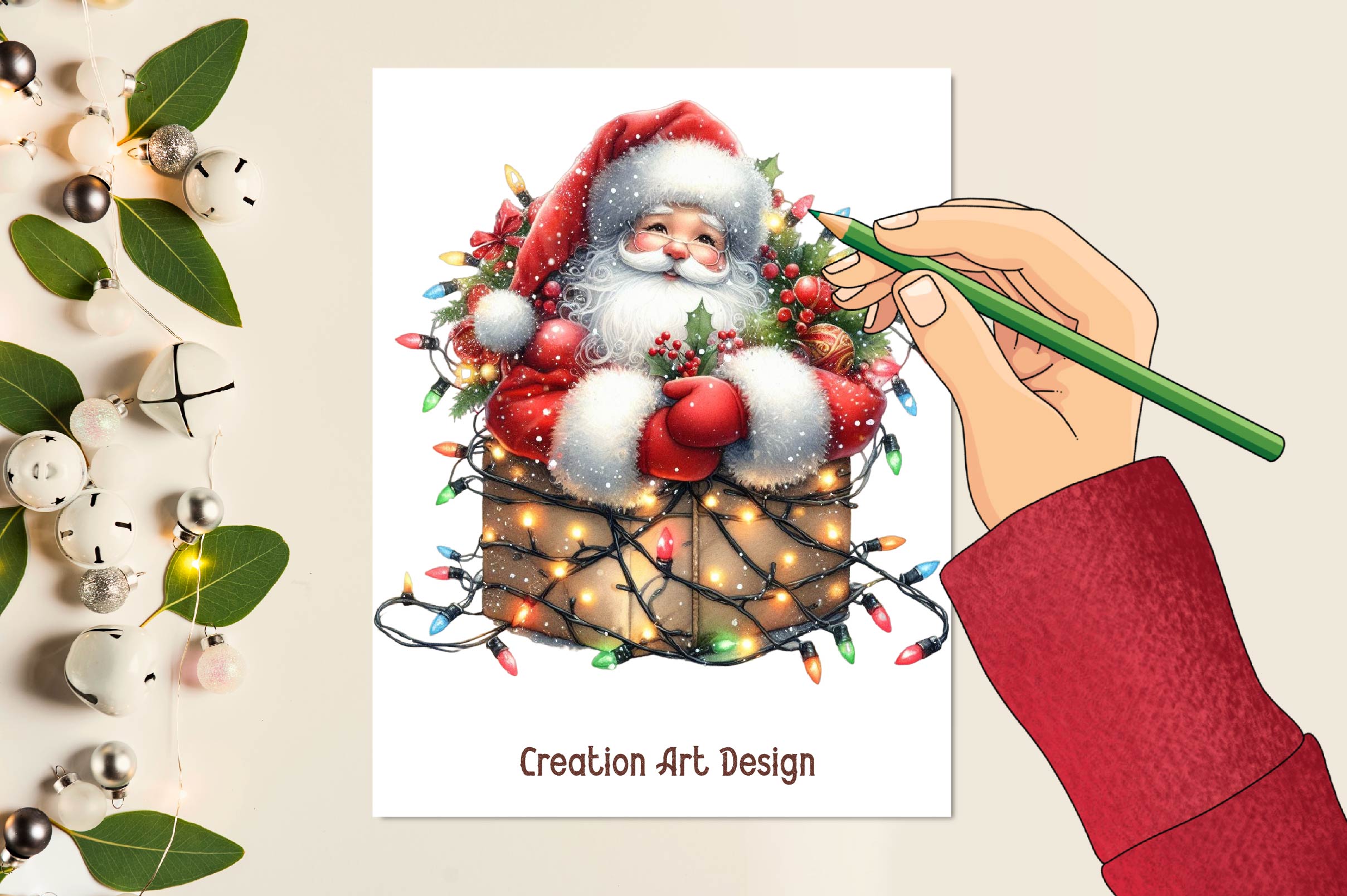 Santa Claus Clipart Bundle 2 - CraftNest - Digital Crafting and Art