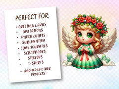 Cute Christmas Angels Clipart Bundle - CraftNest - Digital Crafting and Art