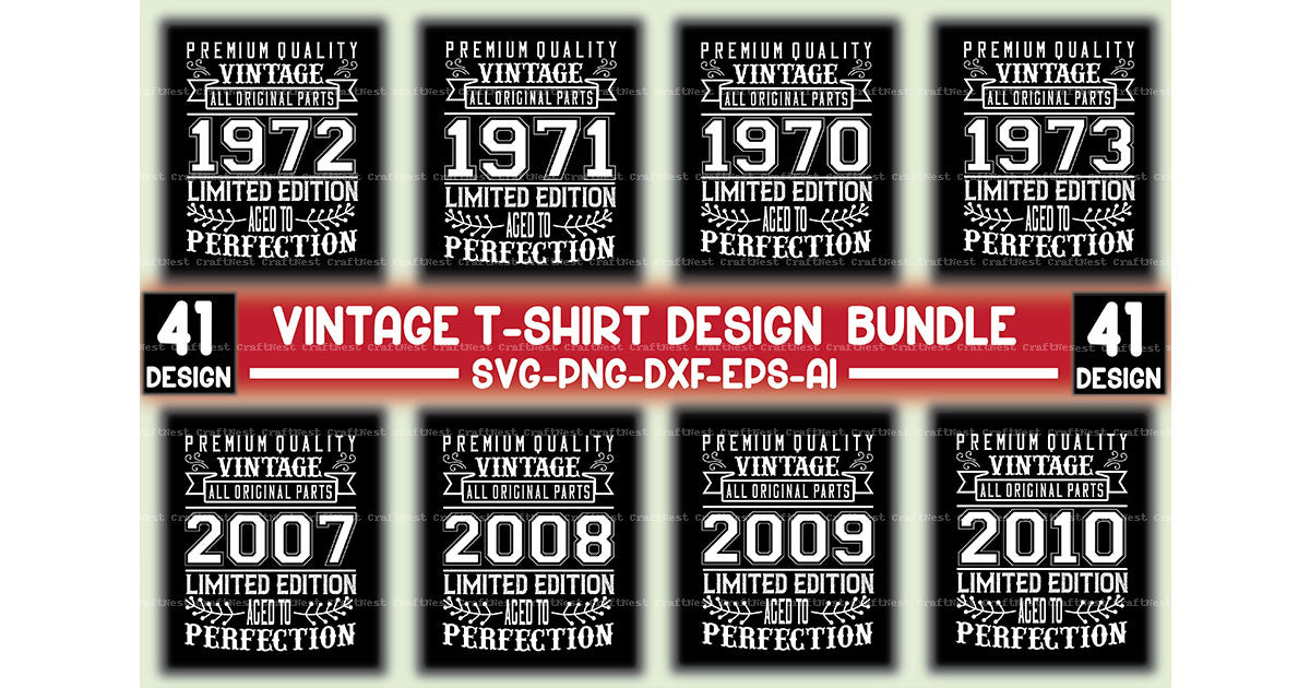Vintage T-Shirt Design SVG Bundle