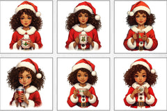Christmas Black Girl Clipart Bundle 2 - CraftNest - Digital Crafting and Art