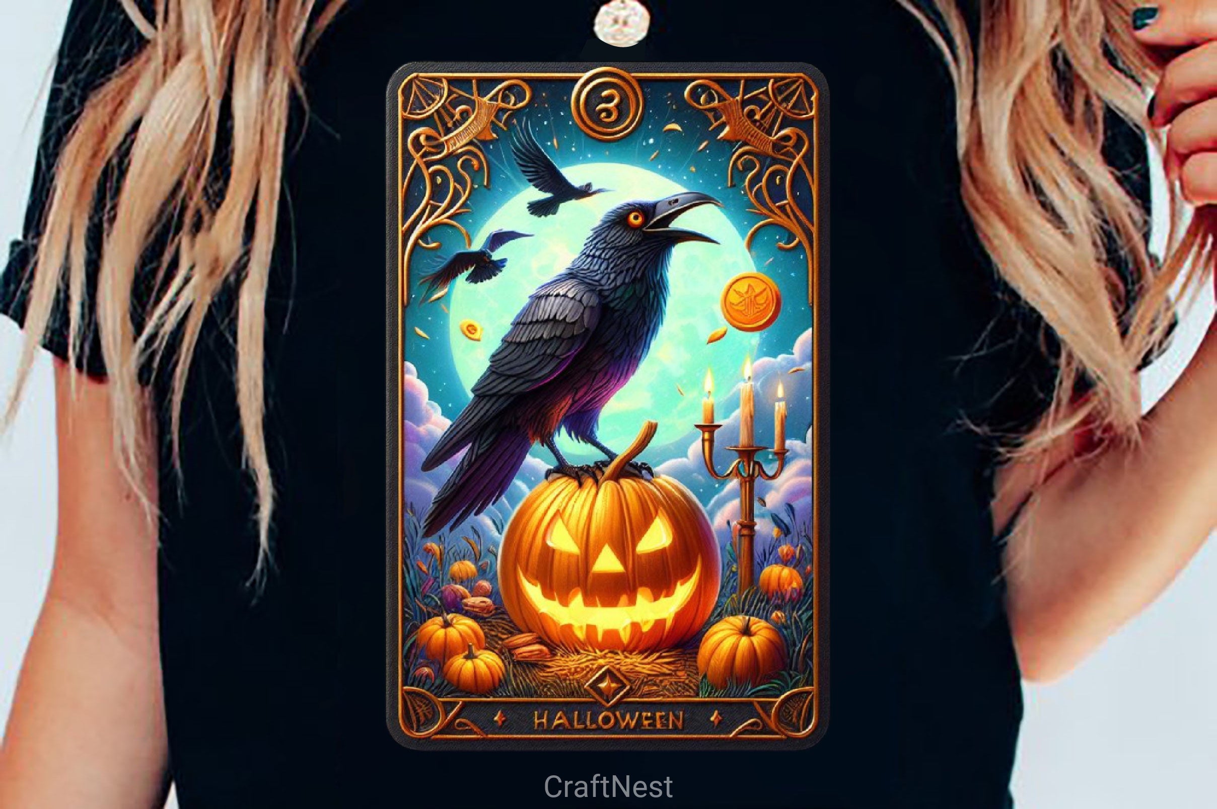 Raven Bird Tarot Card Clipart Bundle 21 - CraftNest - Digital Crafting and Art