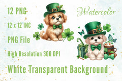 Cute Dog St Patrick's Day Clipart Bundle - CraftNest - Digital Crafting and Art