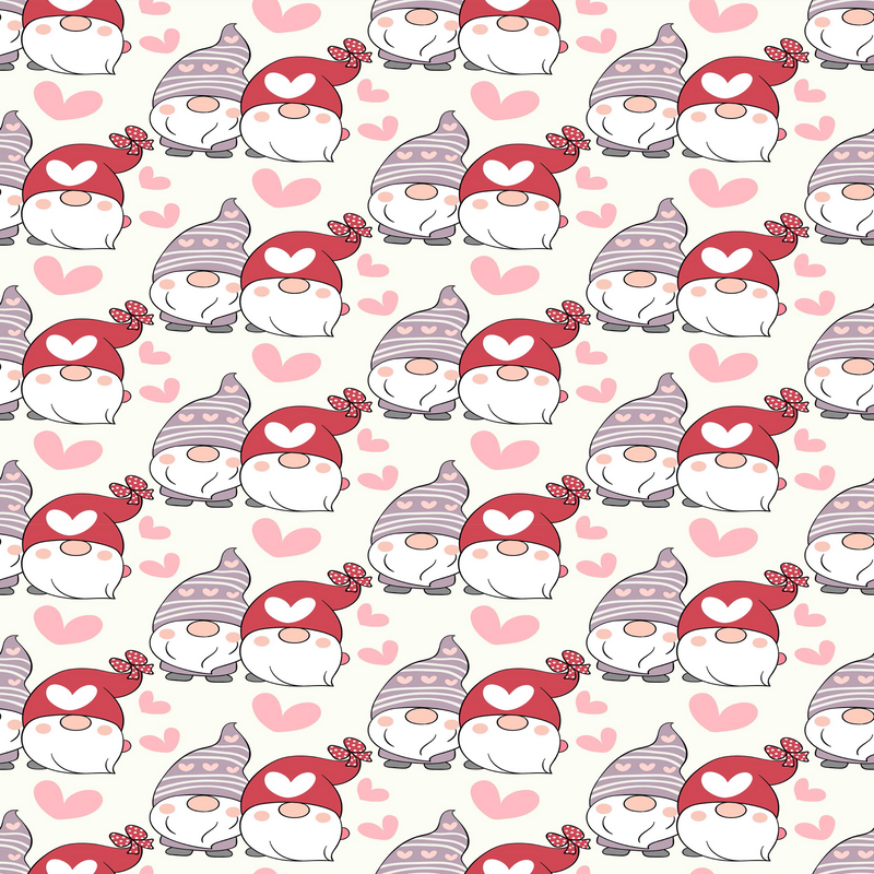 Valentines Day Gnome Seamless Digital Paper - CraftNest - Digital Crafting and Art