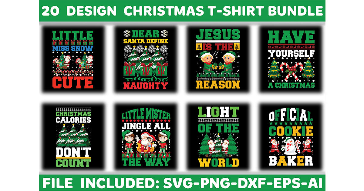 Christmas T-Shirt Bundle 6 - CraftNest - Digital Crafting and Art