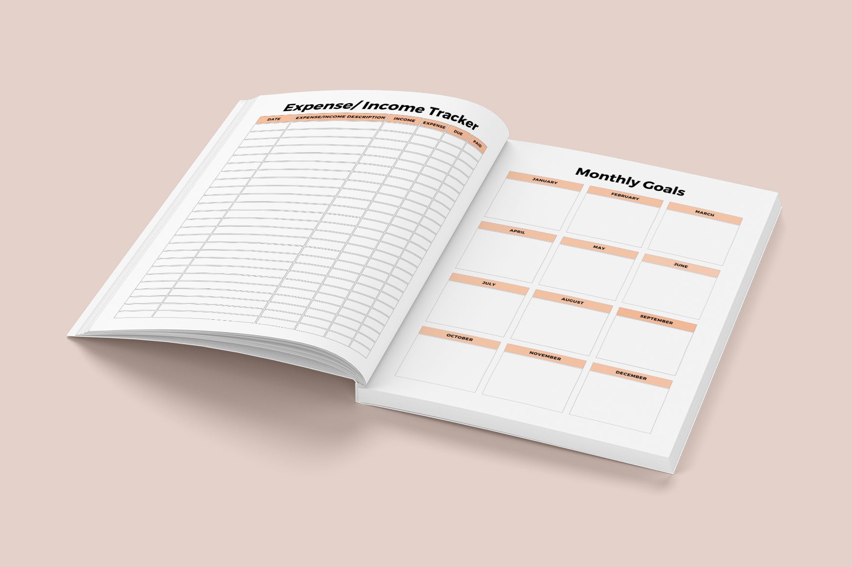Customer Order Form Sheets Planner