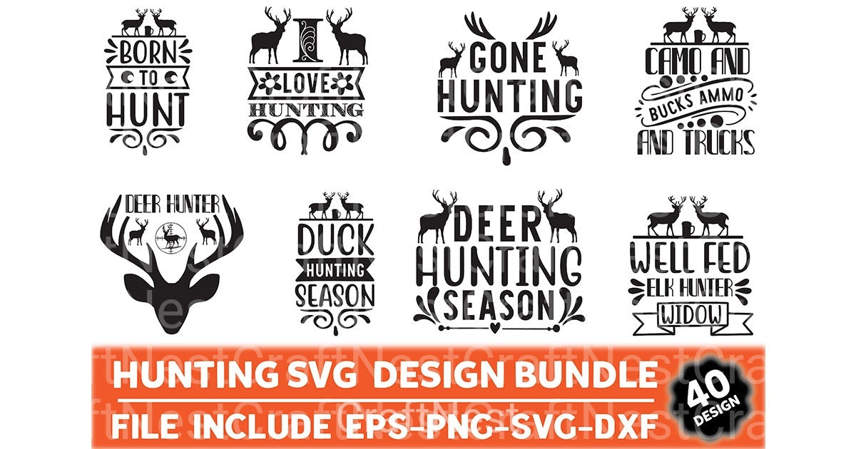 Hunting Quotes Design Bundle - CraftNest - Digital Crafting and Art