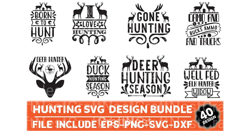 Hunting Quotes Design Bundle - CraftNest - Digital Crafting and Art