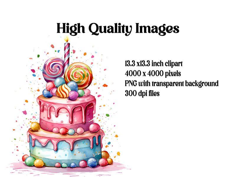 Birthday Celebration Cakes Clipart - CraftNest