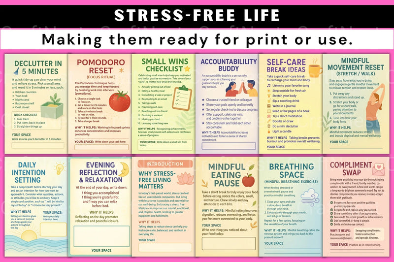Stress-Free Life Guide - CraftNest - Digital Crafting and Art