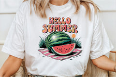 Hello Summer Watermelon Clipart Bundle 5 - CraftNest - Digital Crafting and Art