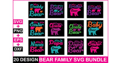 Bear Family SVG Bundle - CraftNest - Digital Crafting and Art