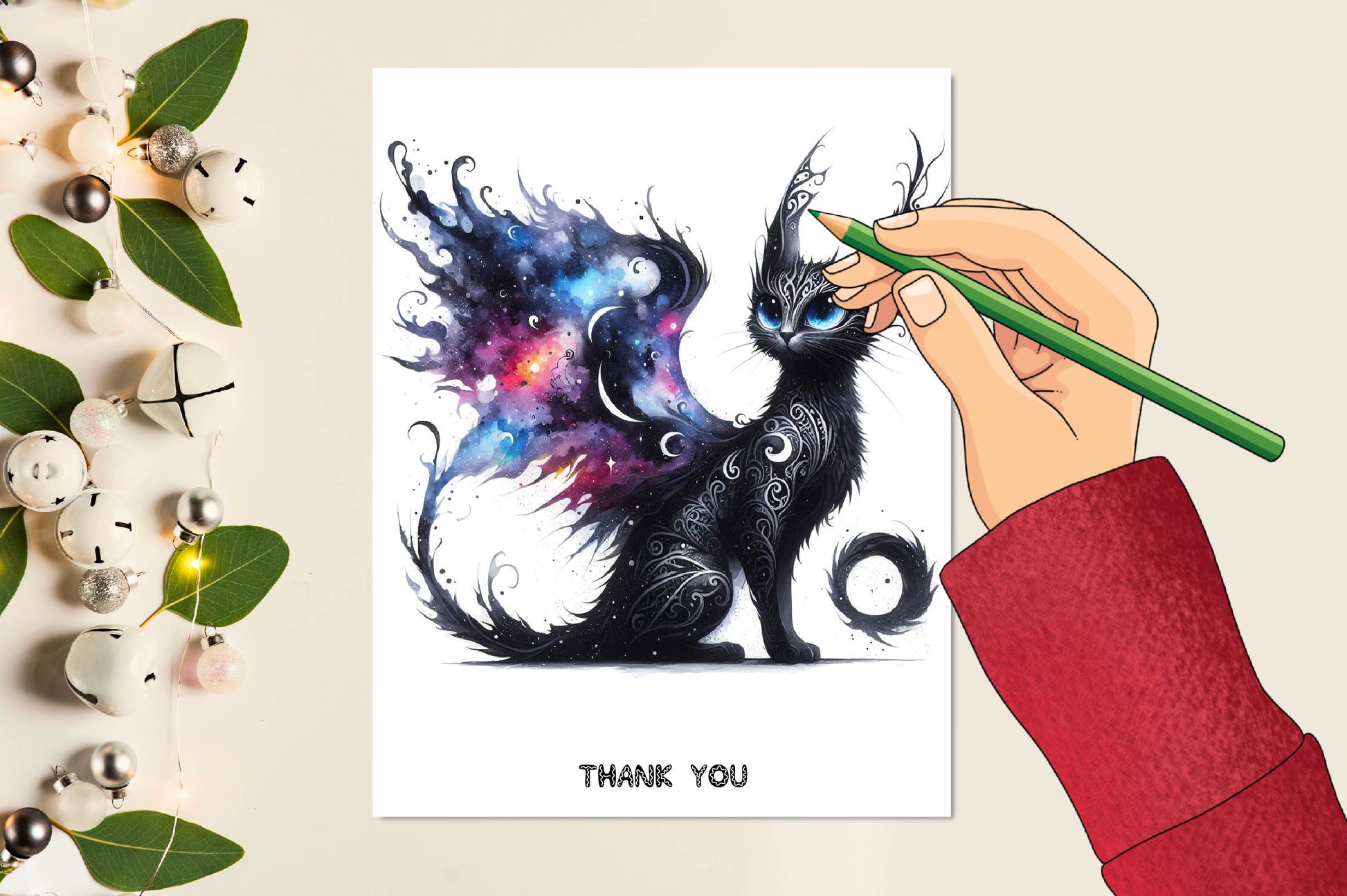 Celestial Black Cat Magic Cat Clipart Bundle 1 - CraftNest - Digital Crafting and Art