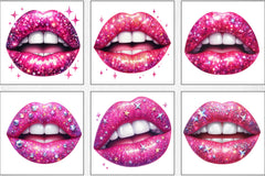 Glitter Lips Clipart Bundle - CraftNest - Digital Crafting and Art