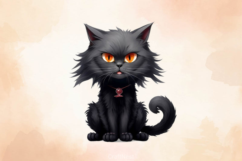 Scary Halloween Black Cat Clipart Bundle - CraftNest - Digital Crafting and Art