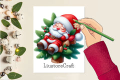 Sleeping Christmas Santa Claus Clipart Bundle 2 - CraftNest - Digital Crafting and Art