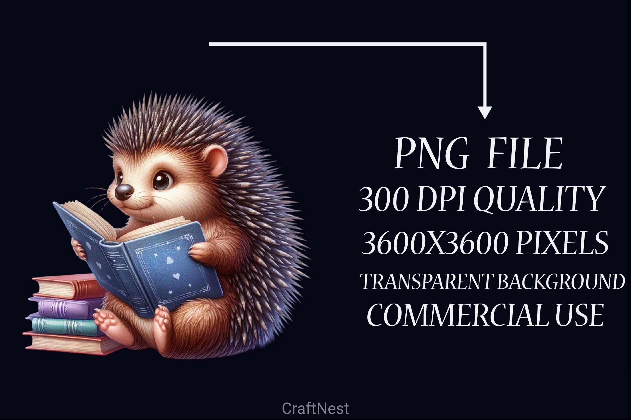 Cute Animals Reading Clipart Bundle - CraftNest - Digital Crafting and Art