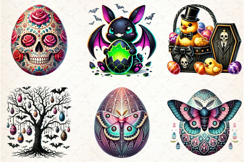 Gothic Easter Clipart Bundle 1 - CraftNest - Digital Crafting and Art