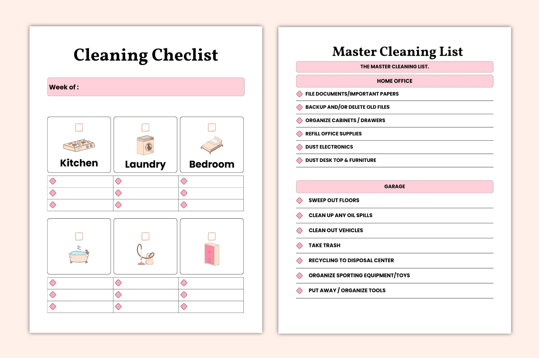 Home Cleaning Planner