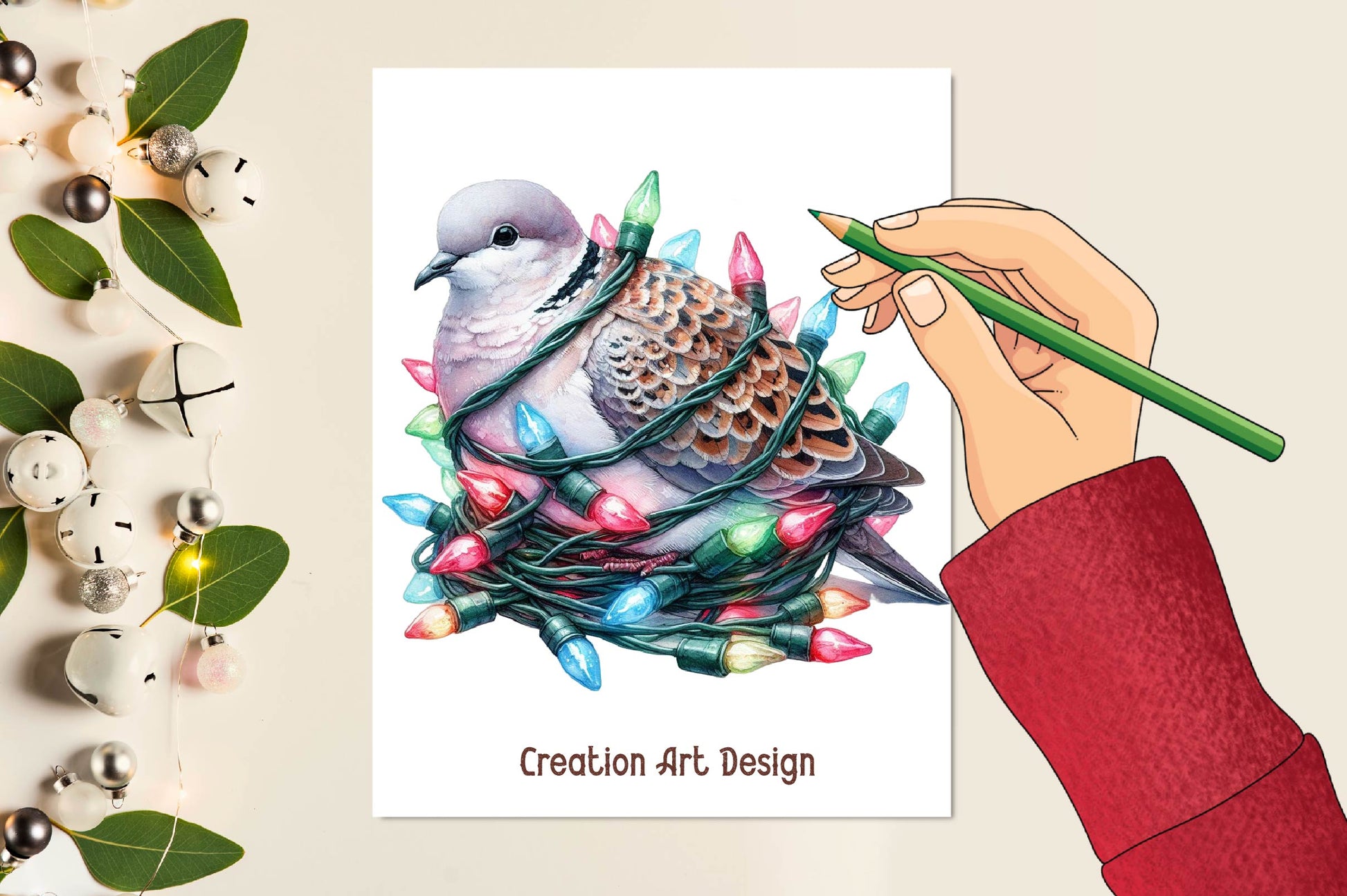 Christmas European Turtle Dove Clipart Bundle - CraftNest - Digital Crafting and Art
