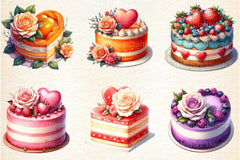 Valentine Cake Clipart Bundle 99 - CraftNest - Digital Crafting and Art