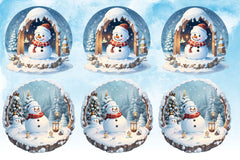 Snowman In Snow Globe Clipart Bundle - CraftNest - Digital Crafting and Art