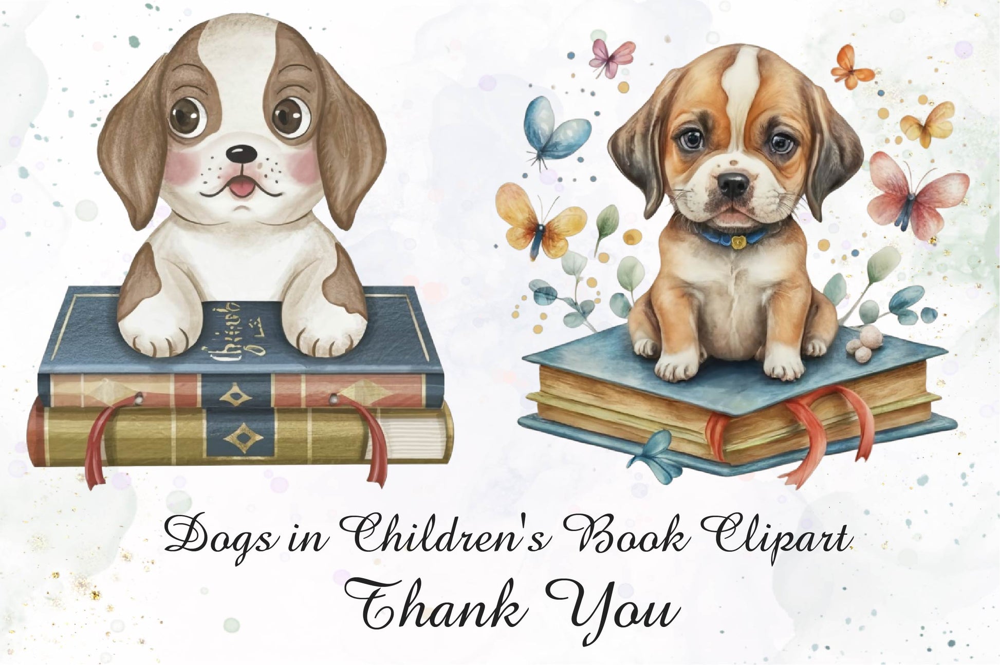 Dogs In Children's Book Clipart Bundle - CraftNest - Digital Crafting and Art