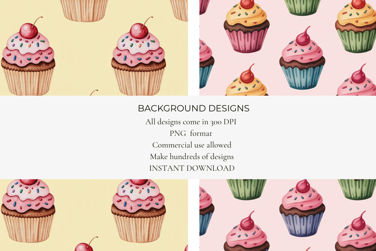 Cupcakes Seamless Papers