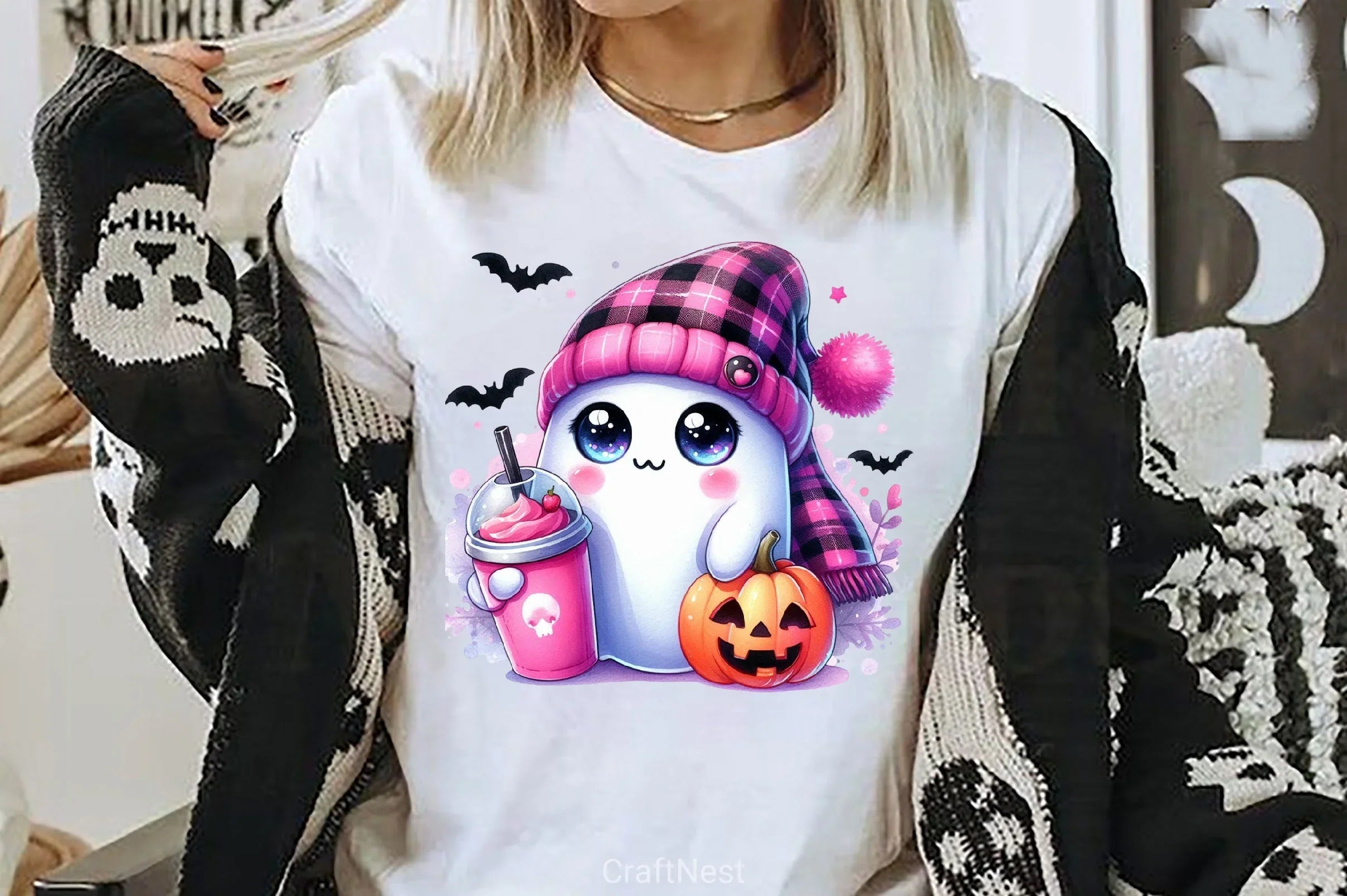 Cute Ghost Cute Halloween Clipart Bundle 3 - CraftNest - Digital Crafting and Art