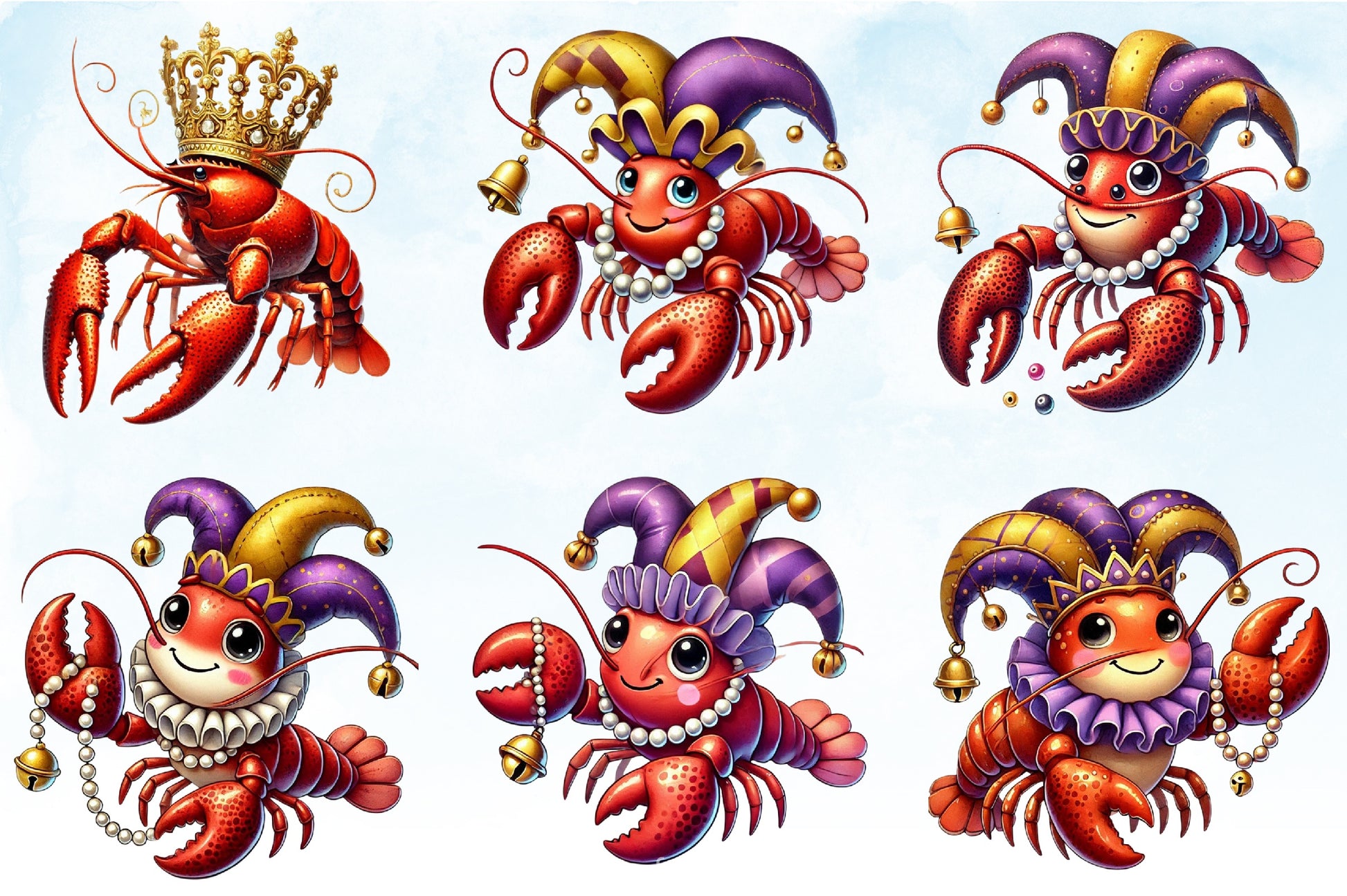 Mardi Gras Crawfish Clipart Bundle 2 - CraftNest - Digital Crafting and Art