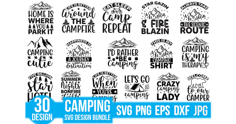 Camping SVG Bundle 8 - CraftNest - Digital Crafting and Art